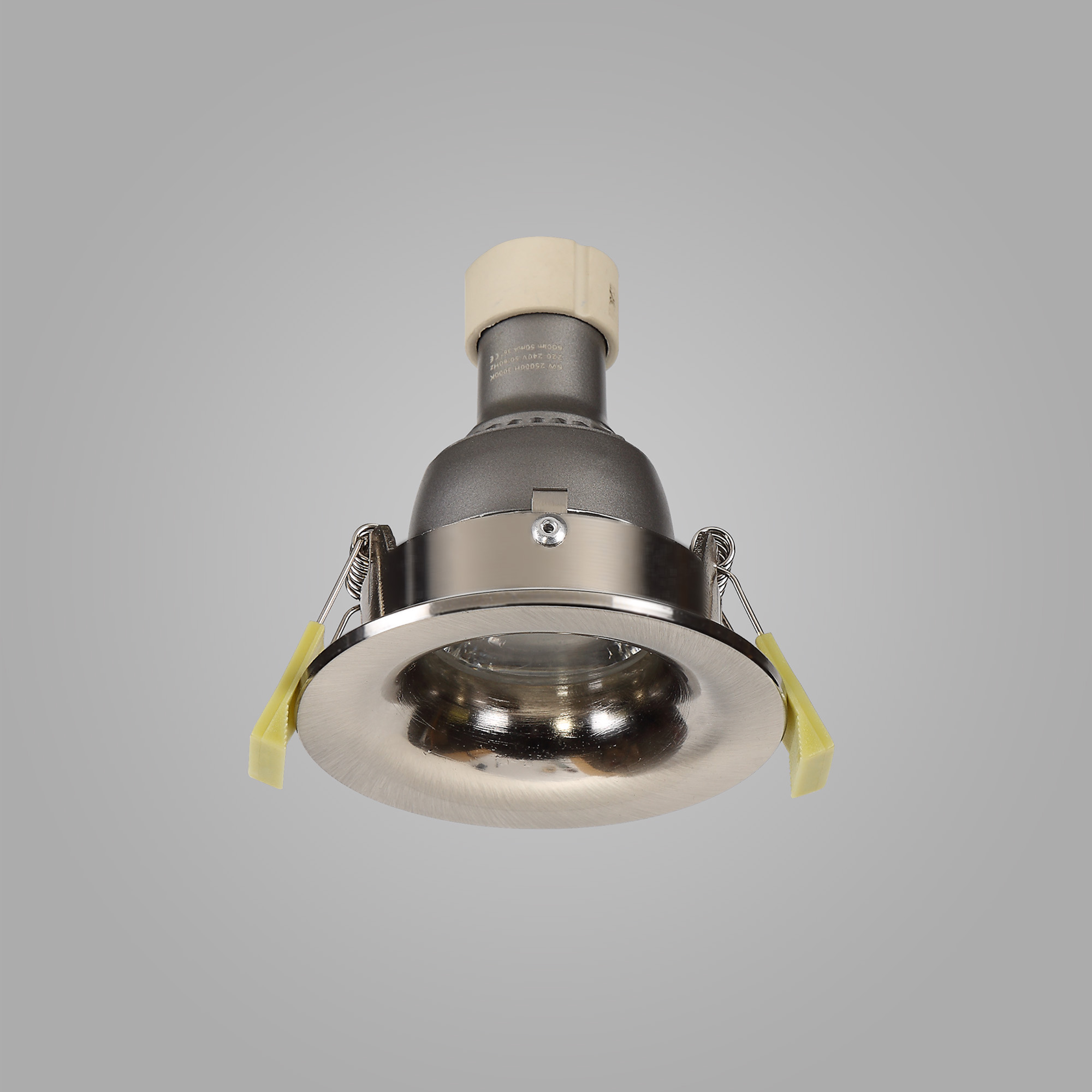 Bruve GU10 Recessed Round Satin Nickel IP65 Downlighter, Cut-Out 68mm DX200403  Dlux Bruve IP65